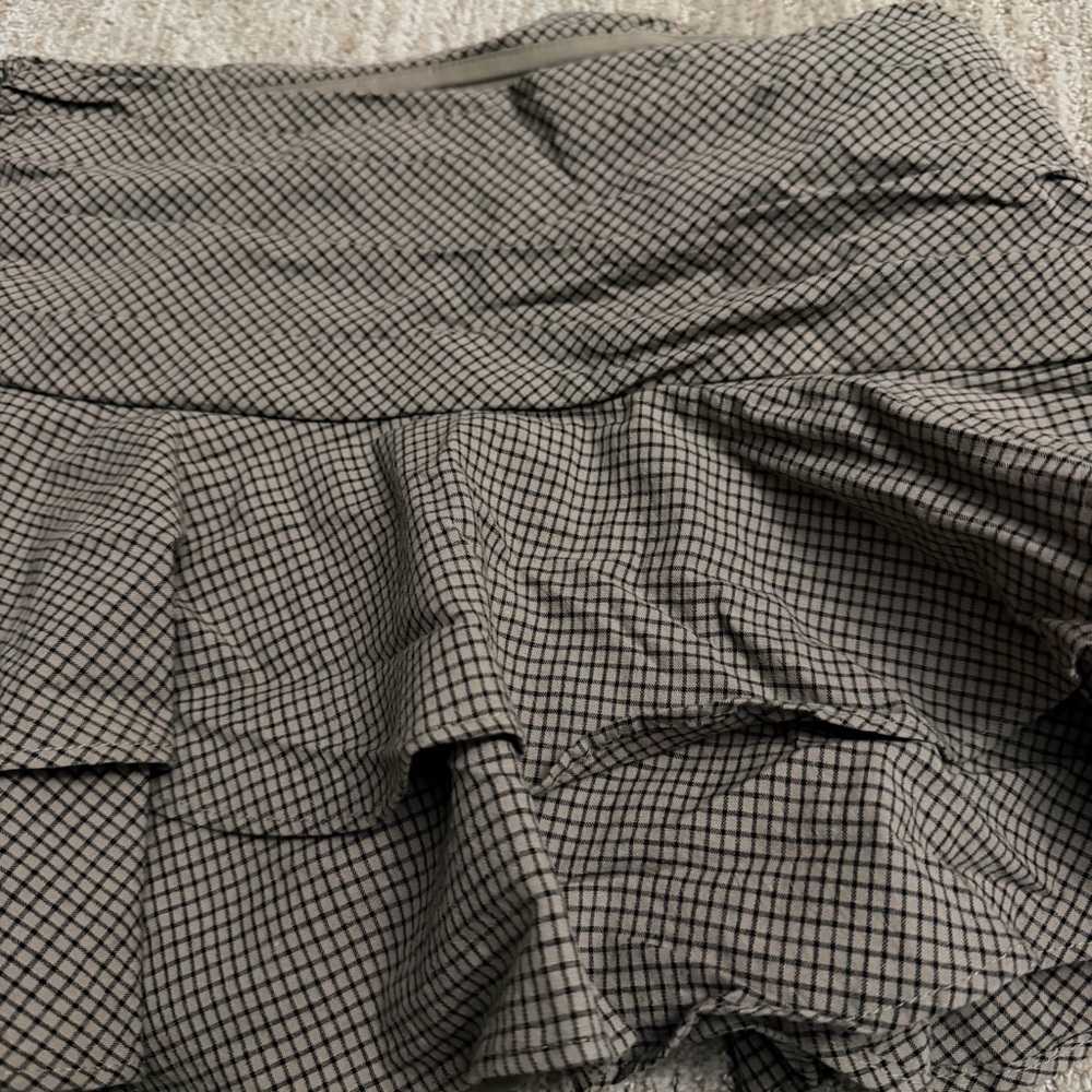 Zara Checkered Ruffle Skirt - Picture 2 of 3
